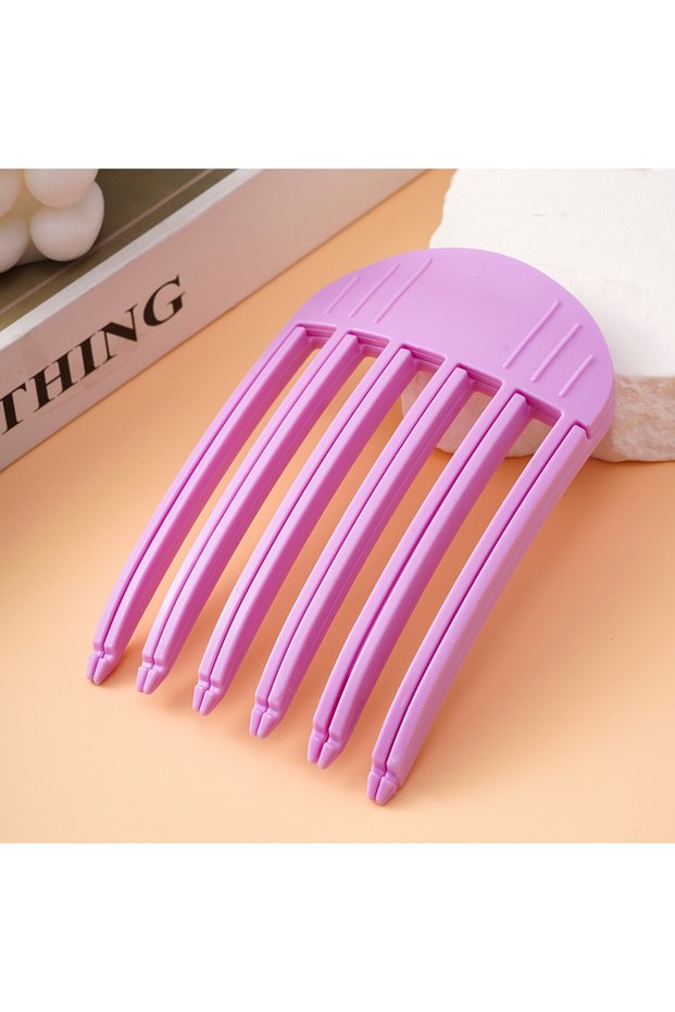 B Purple Fluffy Hairpin Curling Bangs Hair Clips Comb Hair Roots Volumizing Clips Women Curling Fixe