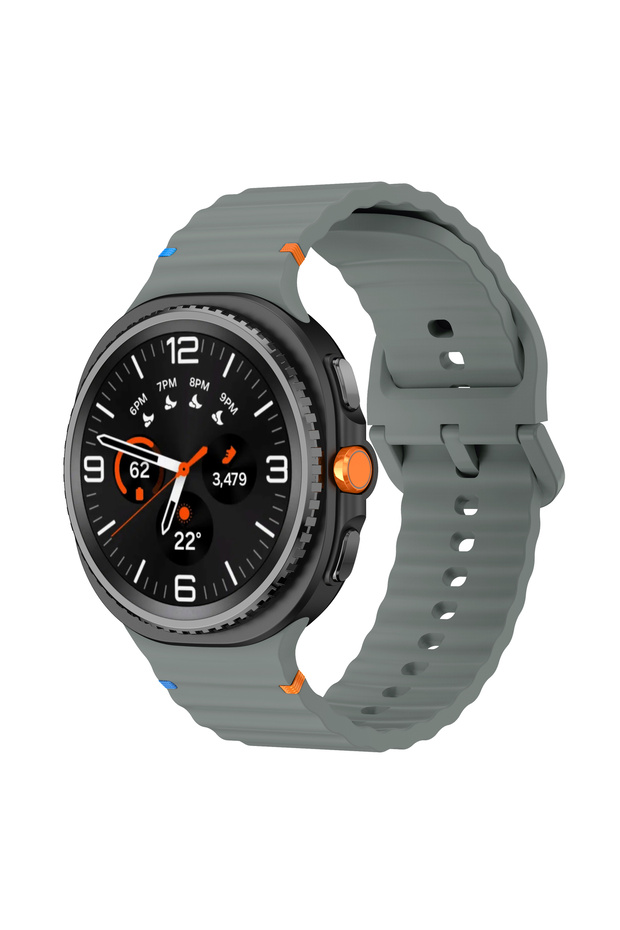 Galaxy watch 8 44mm Space grey Sports Ocean Silicone Band for Samsung Galaxy Watch8 40mm 44mm Strap