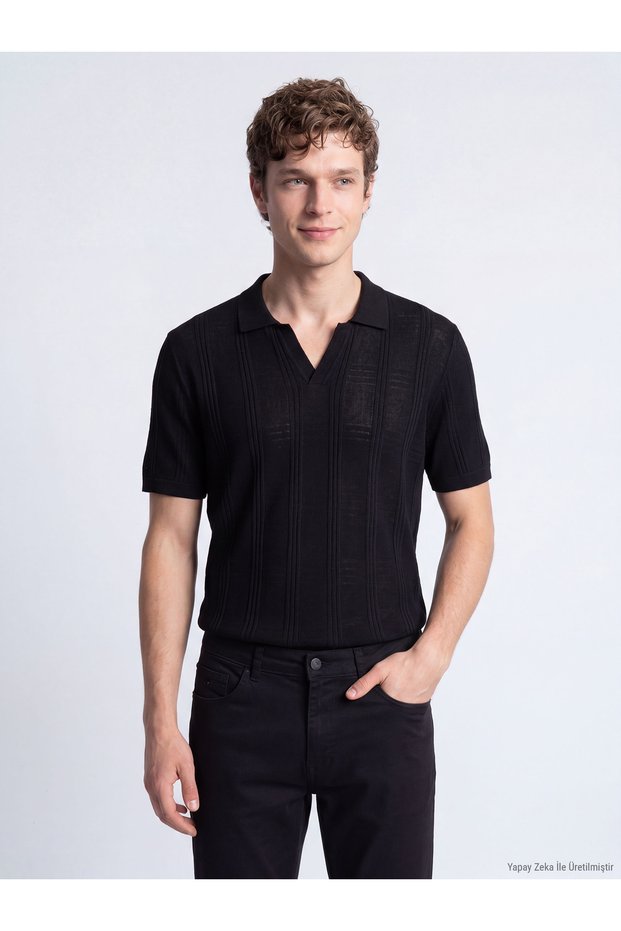 Black Striped Knitwear