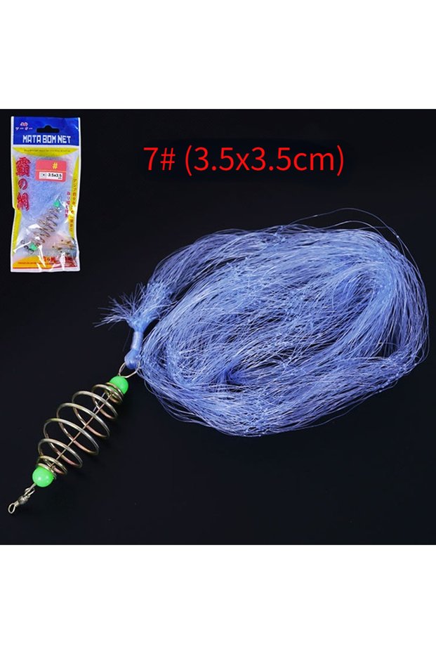 Size-7 11 Size Fishing Net Trap Mesh Luminous Bead Netting Sea Fish Net Tackle Design Copper Shoal C