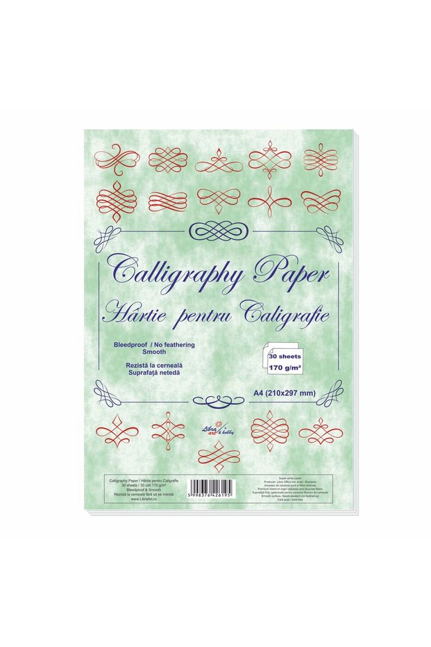 White calligraphy paper, smooth surface 30 sheets 170g