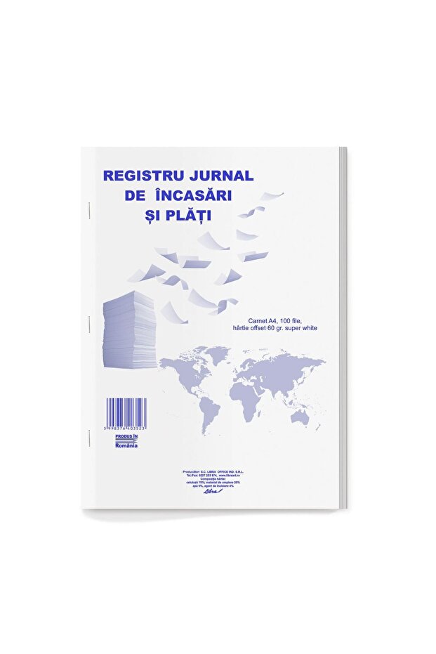 A4 offset receipts and payments journal