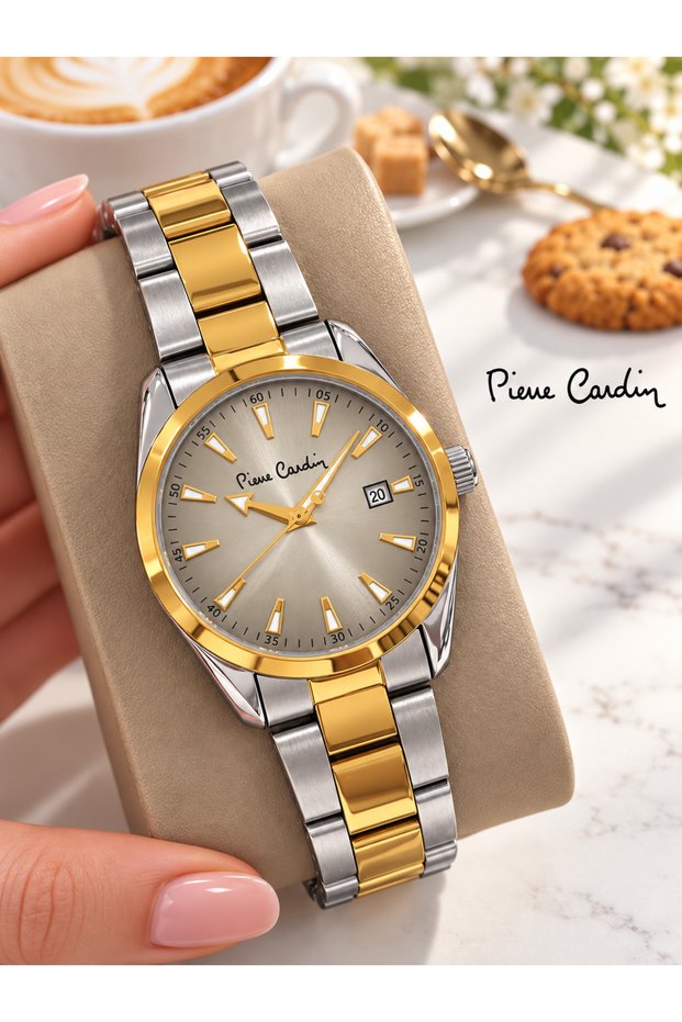 800902F06 Steel Cord Women's Wristwatch 30Mt Water Resistant New Fashion Elite Design Model with Calendar
