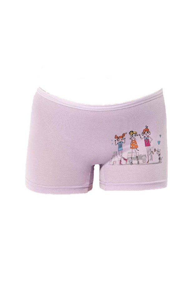 12 Pieces Girls' Printed Boxers Mixed Color 3409