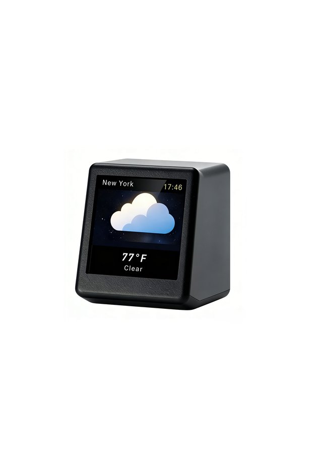 black Intelligent Weather Clock Ultra Full Screen Animation Multi Day Weather Forecast Flip Clock El