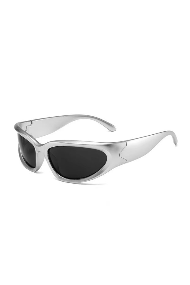 Silver 2/3pcs Fashionable Men and Women Sunglasses High-end Y2K Square Bicycle Glasses Resistant Sun