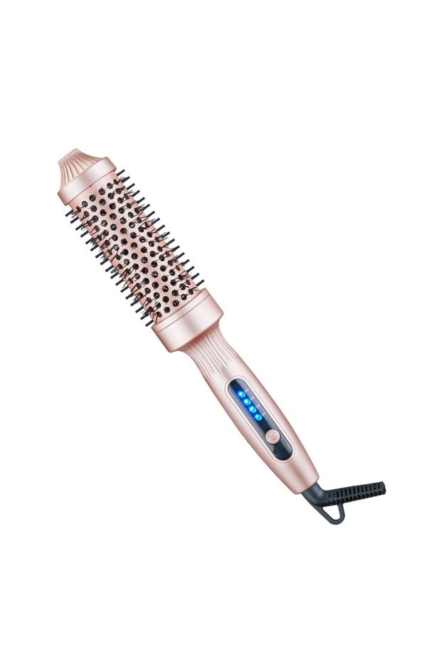 EU Pink 3 In 1 Ionic Hair Curler Straightener Professional Curling Iron Heated Hair Styling Brush An