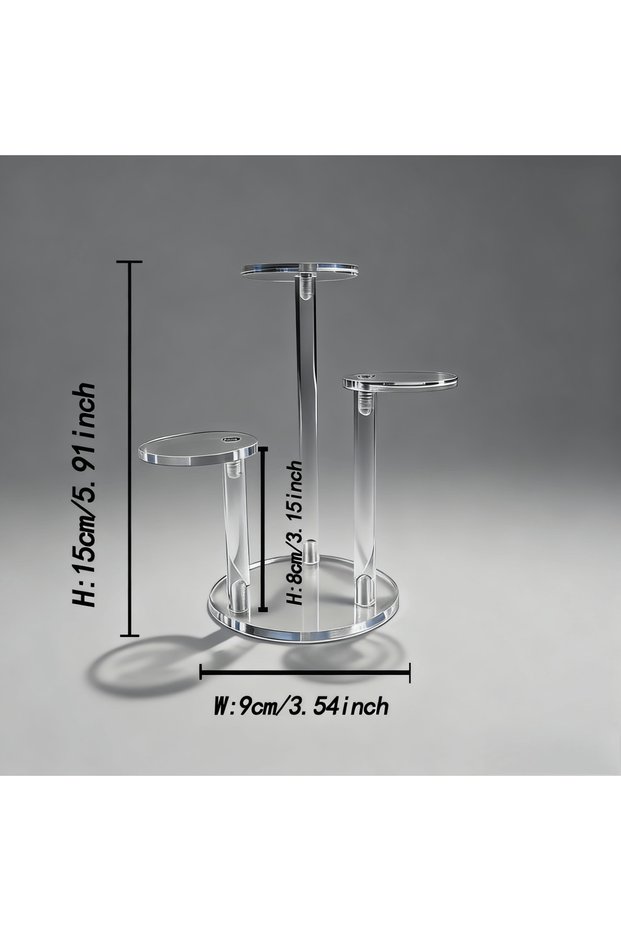 Other A Set Of 3 Heads A Set Of 3 Heads Acrylic Display Stand, Used For Placing Jewelry, Collectible