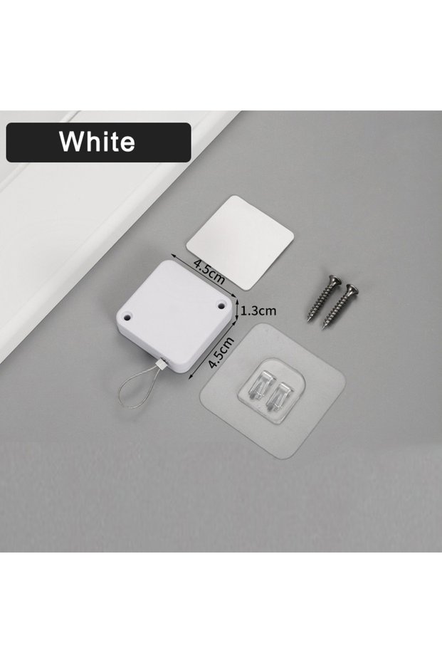White 1pc Black Punch Free Automatic Sensor Door Closer Automatic Shutdown Device Non Punching Teles