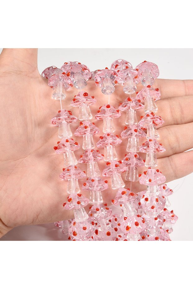 M559-5 10pcs Colorful Charm Plant Beading 3D Simulate Mushroom Make Use Beads Hand Diy Making Bracel