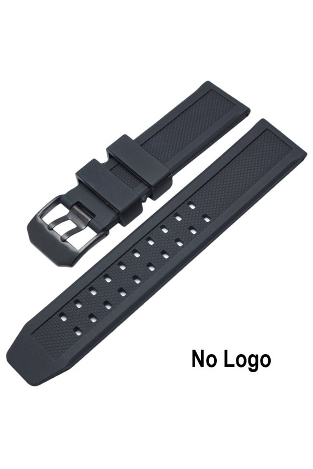23mm Black buckle Rubber Watch Band for 7251 3050 Silicone Strap Men Black Watchband 23mm