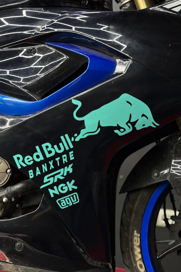 Sponsor sticker set for side fairings for rks srk motorcycle group (1 side)
