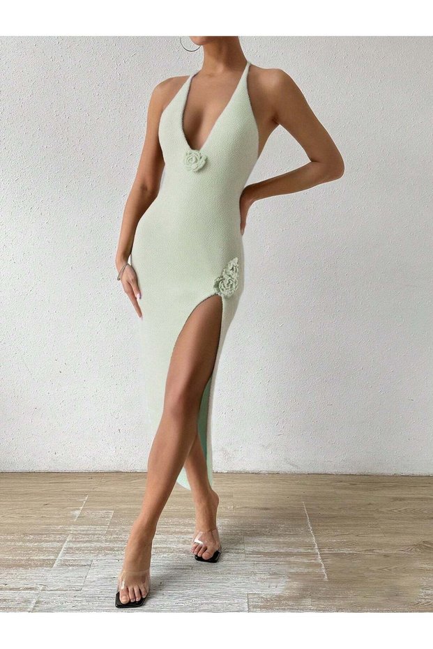 Rochie midi, verde