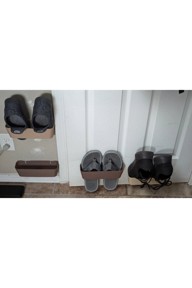 2-Piece Wall-Mounted Shoe Holder – Shoe Organizer and Space-Saving Device