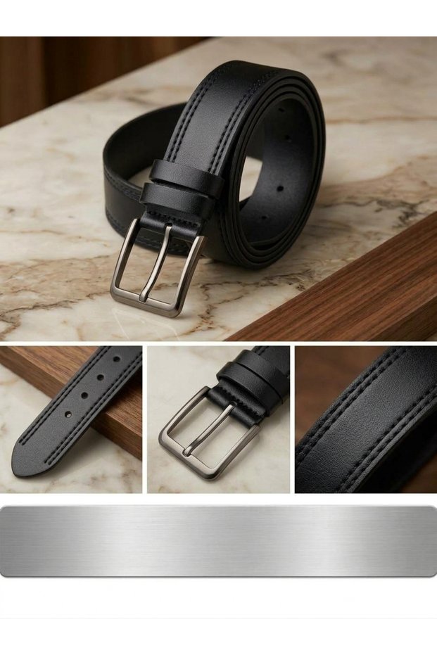 100% Genuine Leather Hand-Carved Bull Leather Belt 4 cm