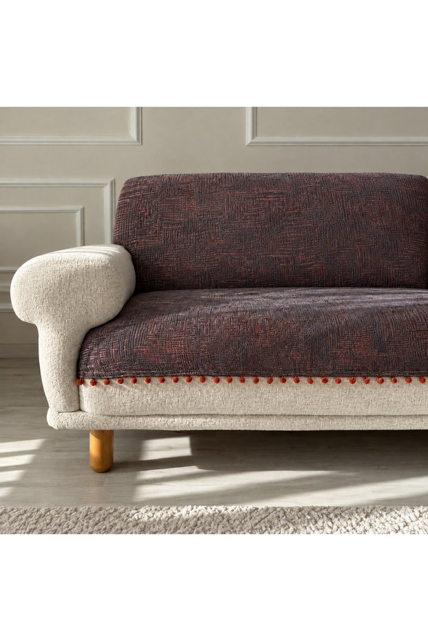 Pompom Chenille Sofa Seat Cover