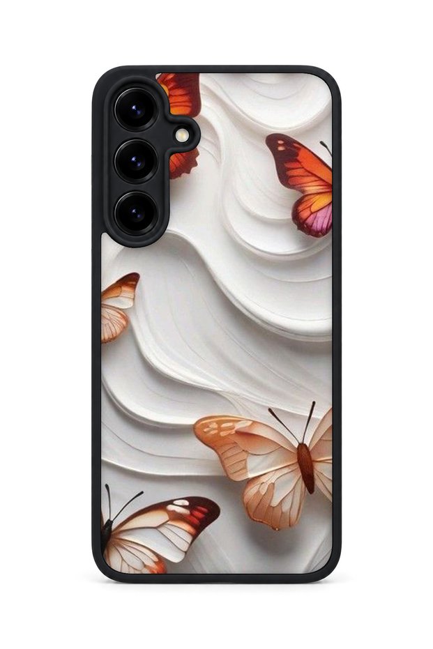 Samsung Galaxy S25 Plus Compatible Printed, Matte Black, Soft Silicone, Protective, Shock-Absorbing Cover, Case