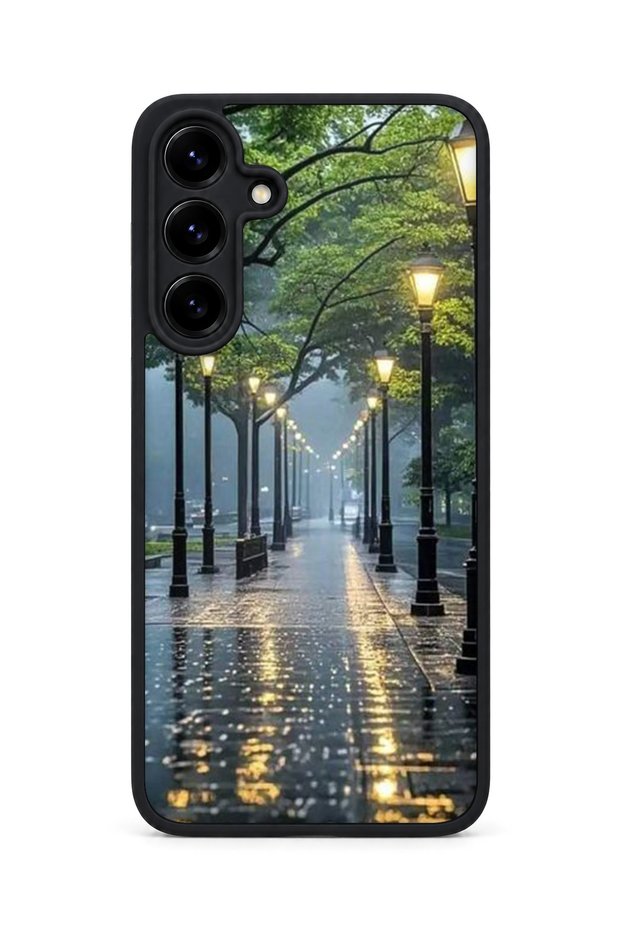Samsung Galaxy S25 Plus Compatible Printed, Matte Black, Soft Silicone, Protective, Shock-Absorbing Cover, Case