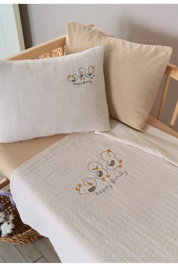 Muslin Baby Set 100% Cotton Duck Cappuccino