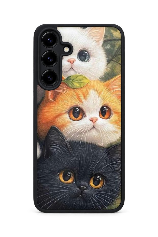 Samsung Galaxy S25 Plus Compatible Printed, Matte Black, Soft Silicone, Protective, Shock-Absorbing Cover, Case