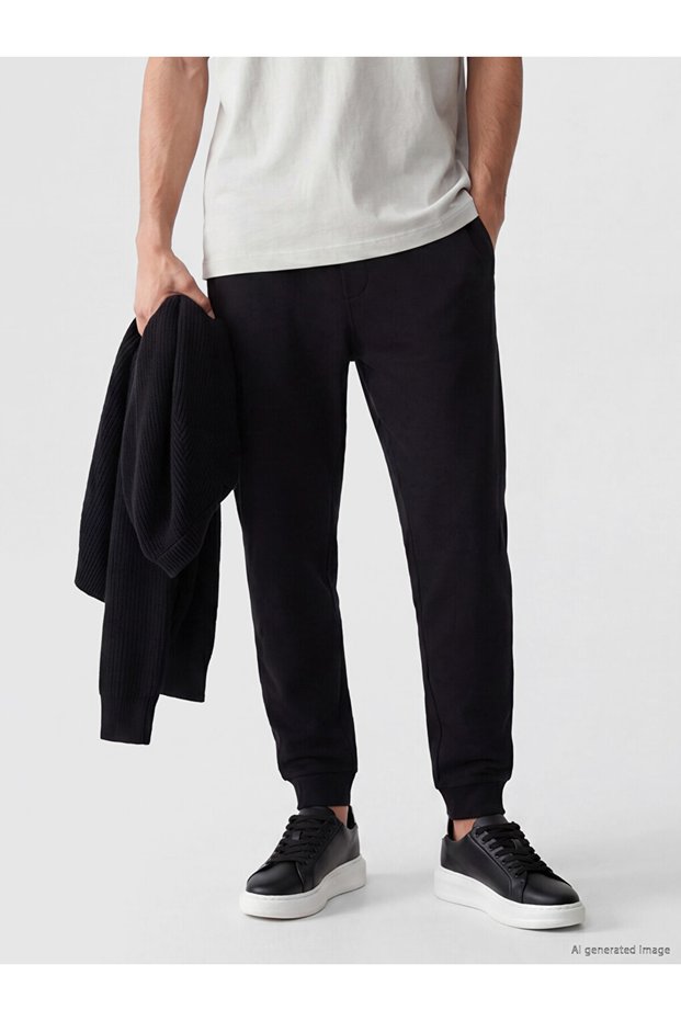 Sweatpants - Black - Regular