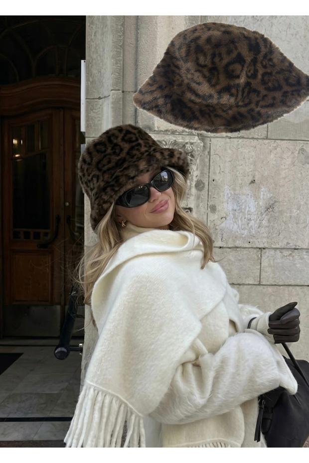 Soft Fur Bengal Patterned Hat