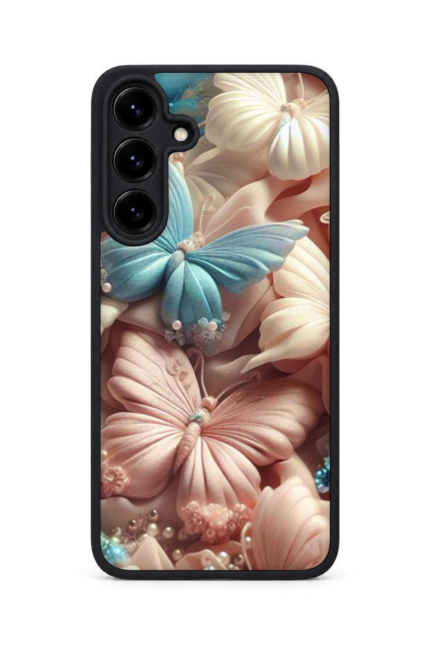 Samsung Galaxy S25 Plus Compatible Printed, Matte Black, Soft Silicone, Protective, Shock-Absorbing Cover, Case