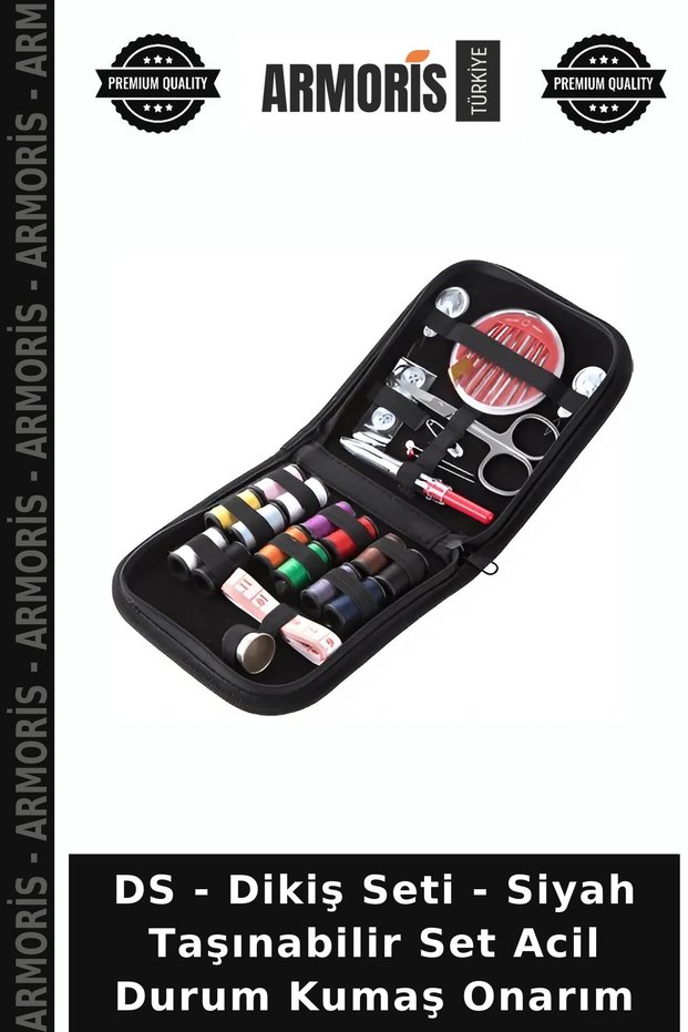 Ds - Sewing Kit - Black Portable Set Emergency Fabric Repair