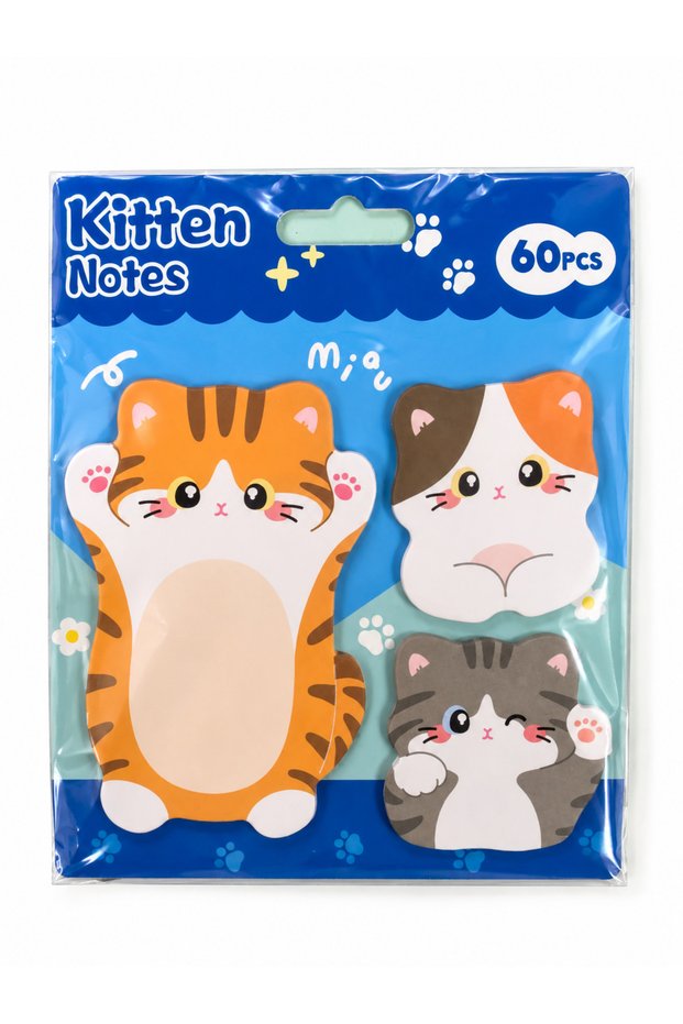 KEDİ FİGÜRLÜ SEVİMLİ POSTİT