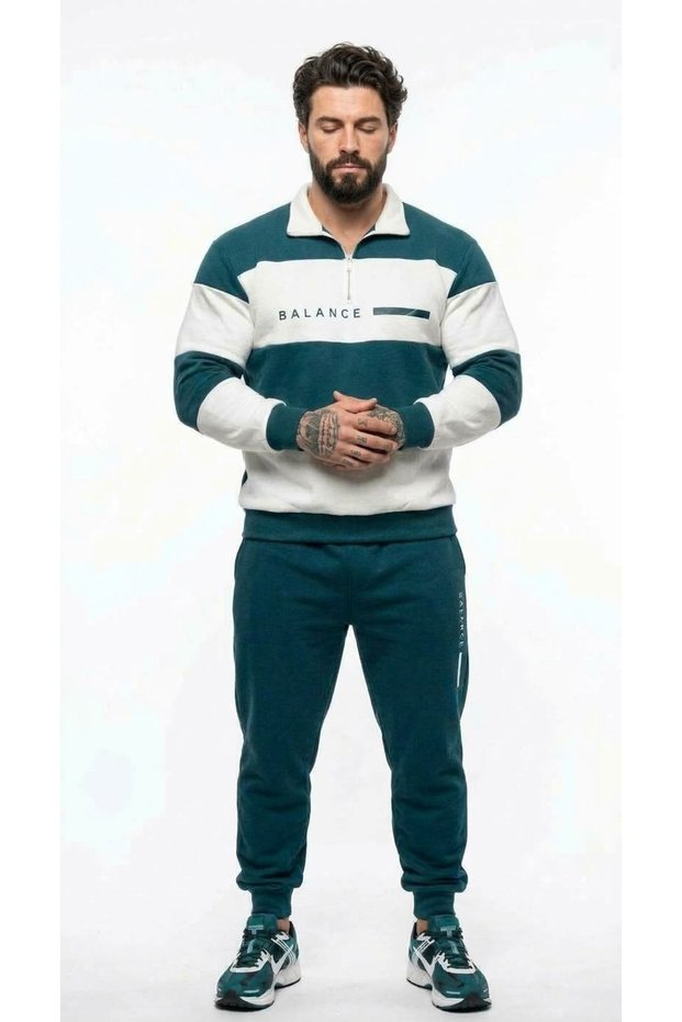 Men's Half-Zip Sweatshirt 2-Piece Set
