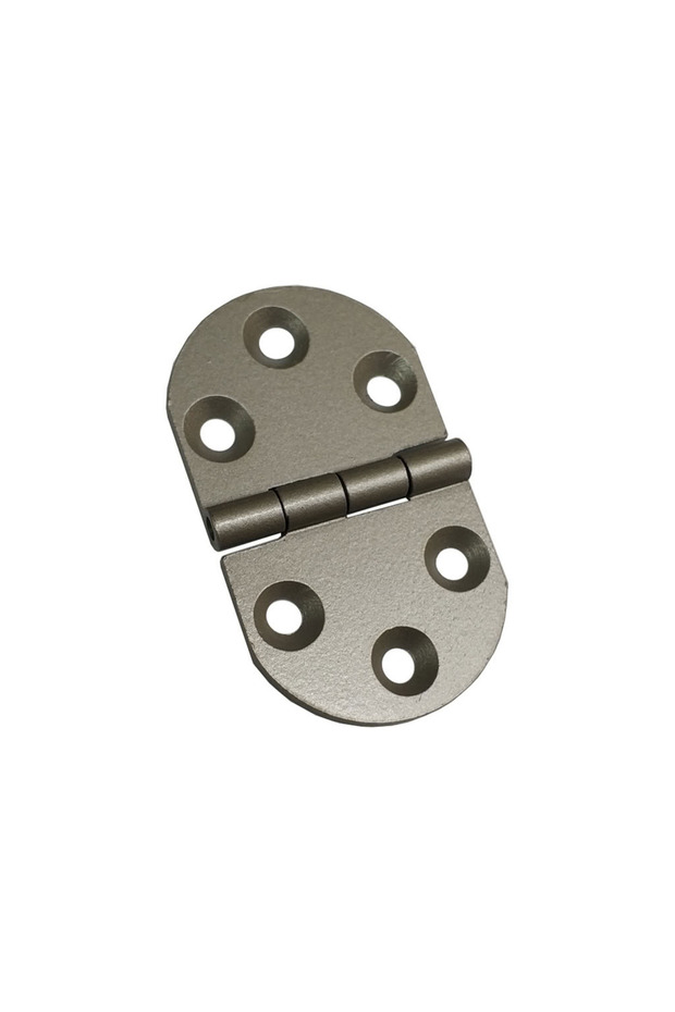 20 Pieces of Aluminum Oval Hinge 40X69 mm - Non-Directional, Stylish, Lightweight and Durable Cabinet, Board, Lid Hinge