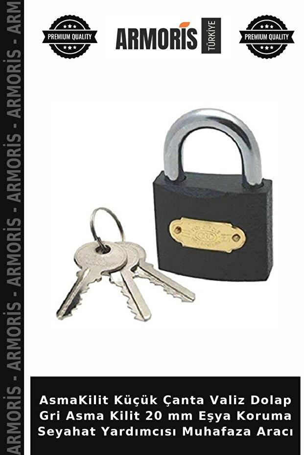 Asmakilit Small Bag Suitcase Cabinet Gray Padlock 20 mm Goods Protection Travel Assistant Protection Tool