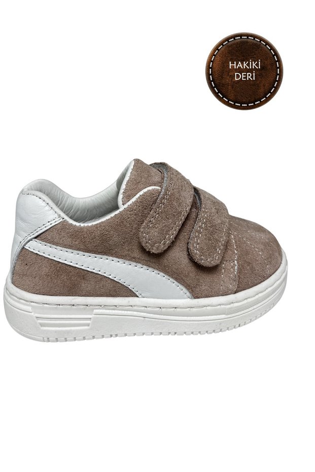 Boys' Casual Shoes – Brown-White Genuine Leather