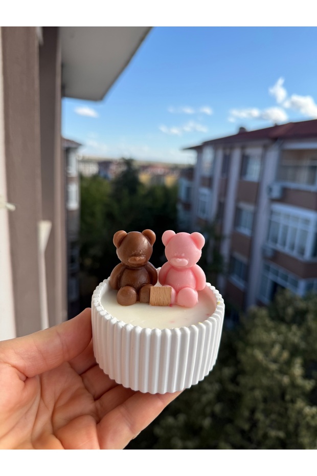 Ayıcık figürlü mum