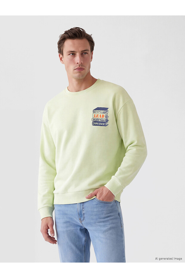 Esvab • Modern & Distinctive Zero Roba Collar Printed Men's Sweatshirt