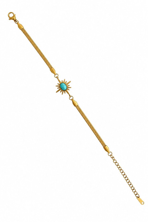 Steel Turquoise Polar Star Bracelet