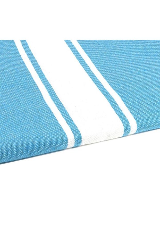Classic Beach Towel Turquoise - 100% Recycled Cotton Fouta 200 x 100 cm