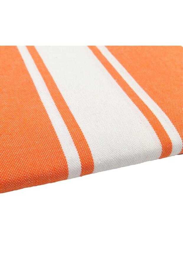 Classic Beach Towel Orange - 100% Recycled Cotton Fouta 200 x 100 cm