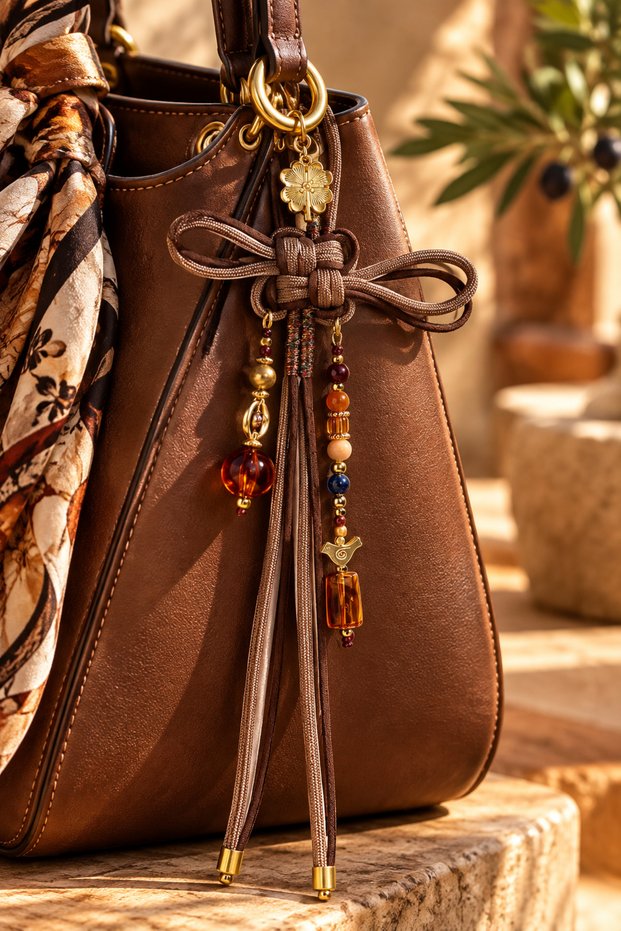 Zazou Luck Charm Bag Charm – Handmade Beaded Bag Accessory