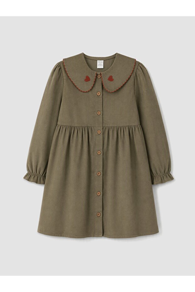 Baby Roba Collar Embroidered Girls' Dress from Uzg Store for Style Enthusiasts