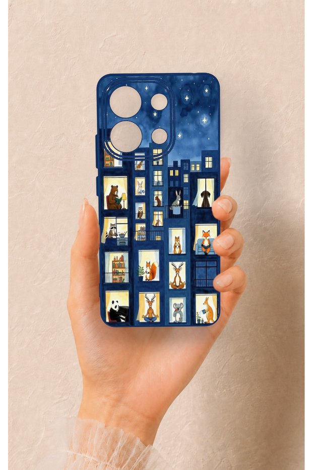 Redmi Note 13 4g Compatible Starry Apartment Patterned Silicone Case