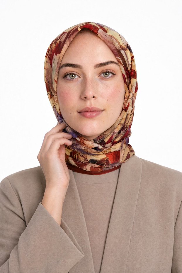 Botanic Pattern Hebei Silk Scarf