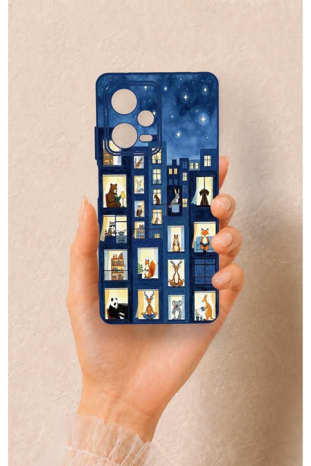 Redmi Note 12 Pro 5g Compatible Starry Apartment Patterned Silicone Case