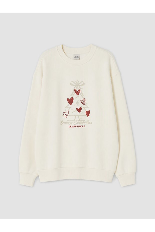 Esvab • Modern & Distinctive Printed Thick Sweatshirt for Girls
