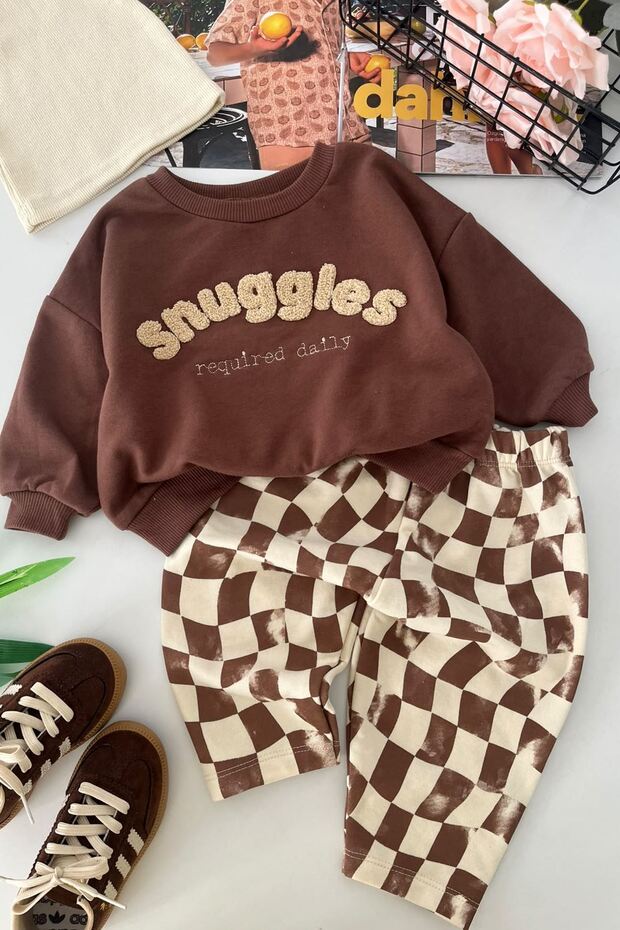 Snuggles Panç Detailed Baby Boy Set of 2 - Brown