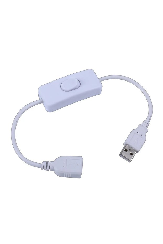 مفتاح USB أبيض - كابل USB 5 فولت 303 LED مع مفتاح تشغيل/إيقاف لأجهزة الطاقة