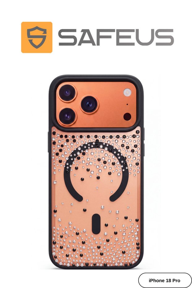 Magsafe Compatible Transparent Mica Shiny Stone Premium Case Compatible with iPhone 18 Pro / 17 Pro