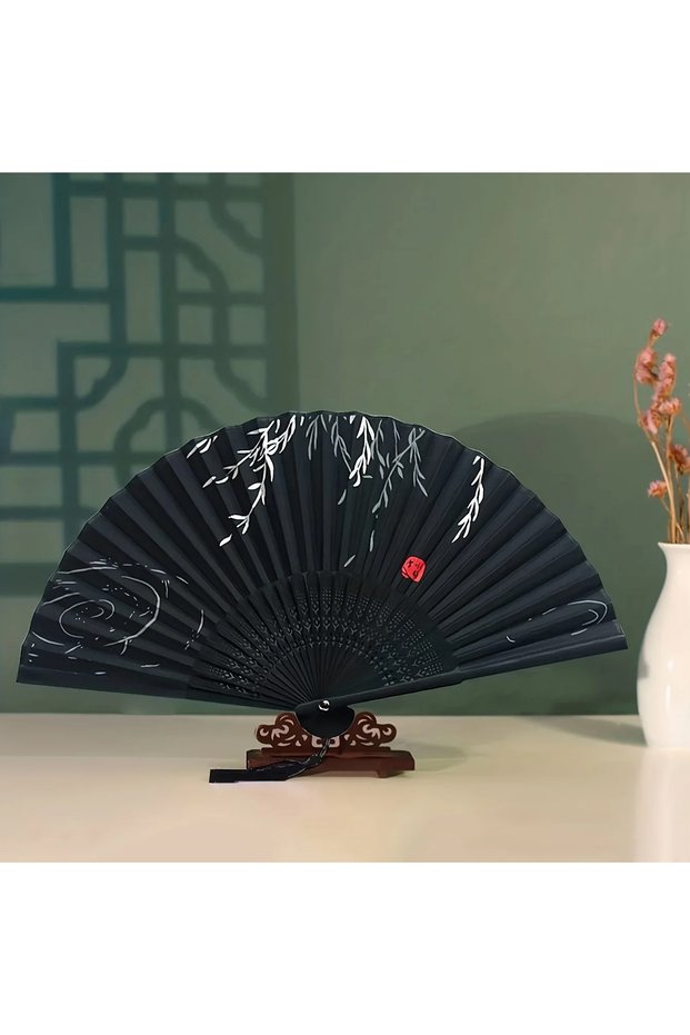 Style 2 1pc-Multi-Colored Hand Folding Fan, Bamboo Folding Fan, Hand Folding Fan for Church Wedding