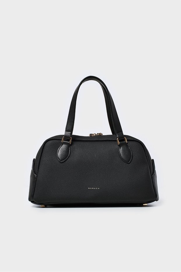 Cylinder Shape Hand and Shoulder Bag-Black