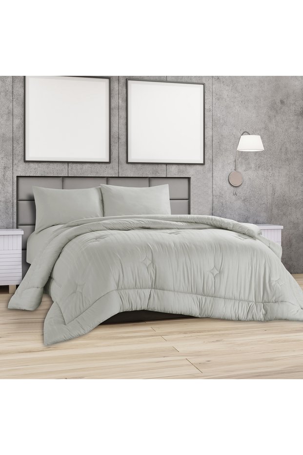 Striped Sateen Cotton Comforter Set King